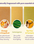 Trio Gift Set - Orange & Grapefruit, Lemongrass, Tea Tree & Turmeric