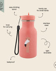 Stainless Steel Water Bottle 350 ml Mrs Flamingo