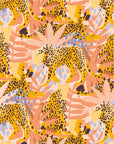 Spot Tropical Wallpaper with Leopards and Leaves