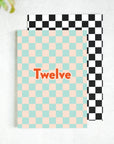 Twelve Checkerboard 12th Birthday Card