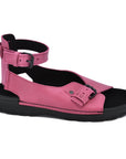 Athens Pink Leather Sandals