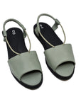 Berlin Green Leather Sandals