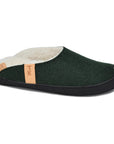 TOKU Brussels Slippers with Lambswool - Dark Green