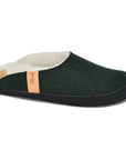 TOKU Brussels Slippers with Lambswool - Dark Green