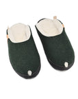 TOKU Brussels Slippers with Lambswool - Dark Green