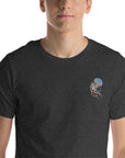 Think Ocean Jellyfish Fluorescence Cotton Embroidered T-Shirt