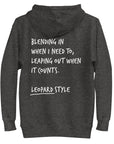 Think Ocean Leopard Aspirations Cotton Blend Embroidered Hoodie