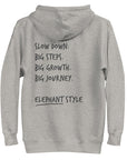 Think Ocean Elephant Aspirations Cotton Blend Embroidered Hoodie