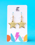 Mini gold star earrings