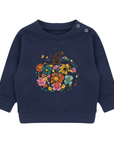 Embroidered Floral Pumpkin Jumper - Personalised Autumn Beauty