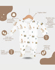 Cozy Easter Bunny Bamboo & Organic Cotton Zip Sleepsuit One Piece