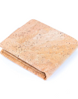 Buttoned Cork Wallet- Natural
