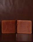 The Pinnacle Wallet - Brown Slim Money Clip Pebble Grain Leather Wallet