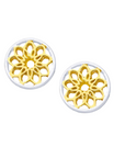Mandala Gold and Silver Stud Earrings