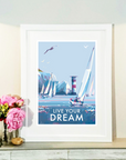 Live Your Dream Vintage Style Retro Quote Poster