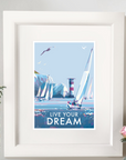 Live Your Dream Vintage Style Retro Quote Poster