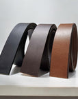 Size Your Own Belt - 100% Full-Grain Leather Strap With Heavy Duty Buckle