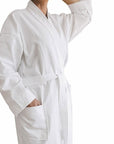 NNEDSZ Jason 240GSM Waffle Polyester Cotton Kimono White-0