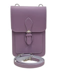 Handmade Leather Mobile Phone Pouch Plus - Pastel Violet