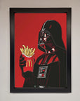 Premium Vader French Fries Framed Poster, Star Wars Art, Trendy Wall Decor by Zestio at brixbailey.com