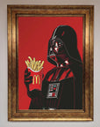 Premium Vader French Fries Framed Poster, Star Wars Wall Art, Trendy Decor by Zestio at brixbailey.com