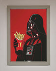 Vader French fries framed poster, premium stylish wall art, trending home decor by Zestio at brixbailey.com
