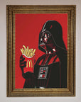 Star Wars Darth Vader French Fries Framed Poster, Premium Trendy Wall Art by Zestio at brixbailey.com
