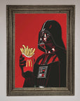 Premium Vader French Fries Framed Poster, Star Wars Inspired Wall Art by Zestio at brixbailey.com