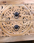 Vansura Carved Bedside Table 2 Drawer