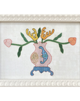 Vase Framed Embroidery Print