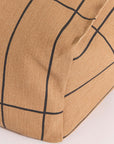 Premium Vibes Armchair Beanbag, stylish brown black grid pattern, lightweight luxury comfort, soft cotton cover, trending home decor by Ella James at brixbailey.com