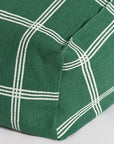 Premium Vibes Armchair Beanbag, Green White Windowpane, Stylish Comfortable Lightweight Cotton Design by Ella James at brixbailey.com