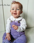 Violet Chunky Cord Dungarees