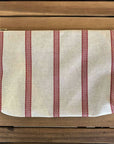 Premium linen and cotton toiletry bag with red stripes, stylish large travel organizer, durable and elegant, best-selling gift for men by Maison Elhoria at brixbailey.com