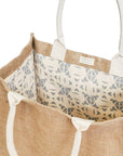 Jute Canvas Gift Bag With Pompom