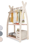 MAMOI® Kleiderstange Baby Kinderzimmer | Kinderkleiderstange 53x95x32cm | Kinder Kleiderständer Baby | Garderobenständer | Baby Garderobe | Kindergarderobe | 100% ECO | Made in EU-0