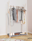 MAMOI® Kleiderstange Baby Kinderzimmer | Kinderkleiderstange 53x95x32cm | Kinder Kleiderständer Baby | Garderobenständer | Baby Garderobe | Kindergarderobe | 100% ECO | Made in EU-3