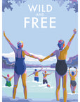 Wild and Free Vintage Seaside Poster