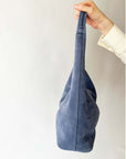 Riviera Shoulder Hobo in Powder Blue Suede