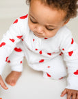 Love Heart Bamboo & Organic Cotton Zip Sleepsuit One Piece