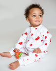 Love Heart Bamboo & Organic Cotton Zip Sleepsuit One Piece