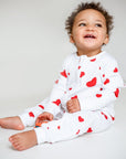 Love Heart Bamboo & Organic Cotton Zip Sleepsuit One Piece