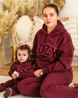 COZY Adult Tracksuit Burgundy Set