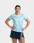 Aixo Leopard Womens Top Ivory