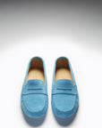 Women's Penny Driving Loafers, turquoise suede