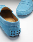 Women's Penny Driving Loafers, turquoise suede