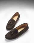 Women's Tasselled Driving Loafers, brown suede