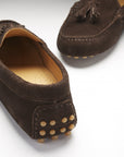 Women's Tasselled Driving Loafers, brown suede
