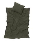 Luxury Wabi-Sabi washed organic cotton duvet cover set with pillowcase, Vetiver, premium textured poplin, made in Spain by Ella James at brixbailey.com