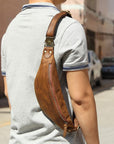 Wagner Leather Waist Bag | Full Grain Leather Fanny Pack -